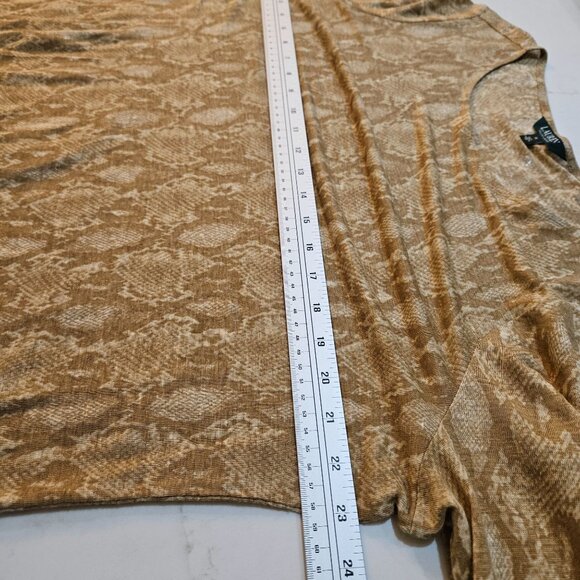 Lauren Ralph Lauren Tan Python Print Linen Knit Top 1X Snake Print - Picture 8 of 9